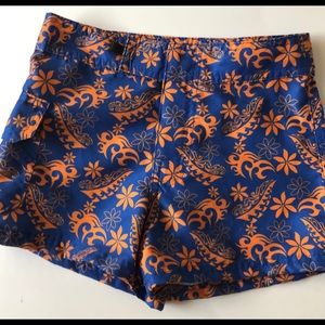 Hula Bay Hawaiian Surf Floral Print Shorts